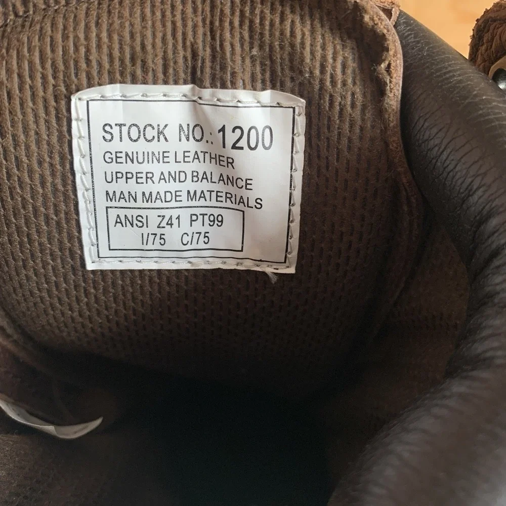 Adtec Mens Work Boots NWT 8.5M Steel Toe Brown Logger‎ Waterproof 1200 *Flaws